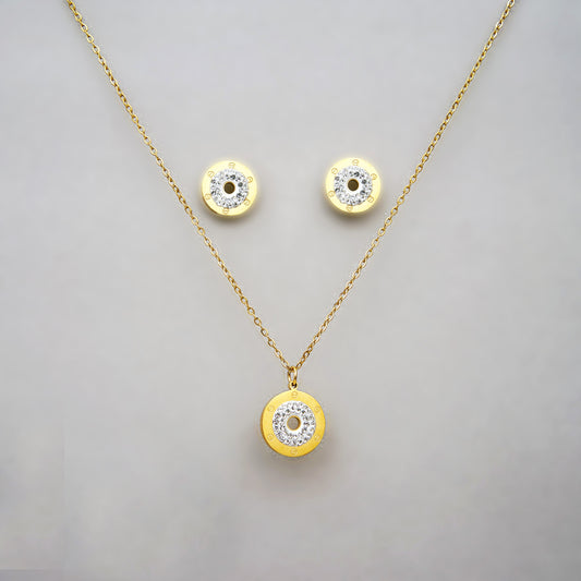 Golden Serenity Pendant Set