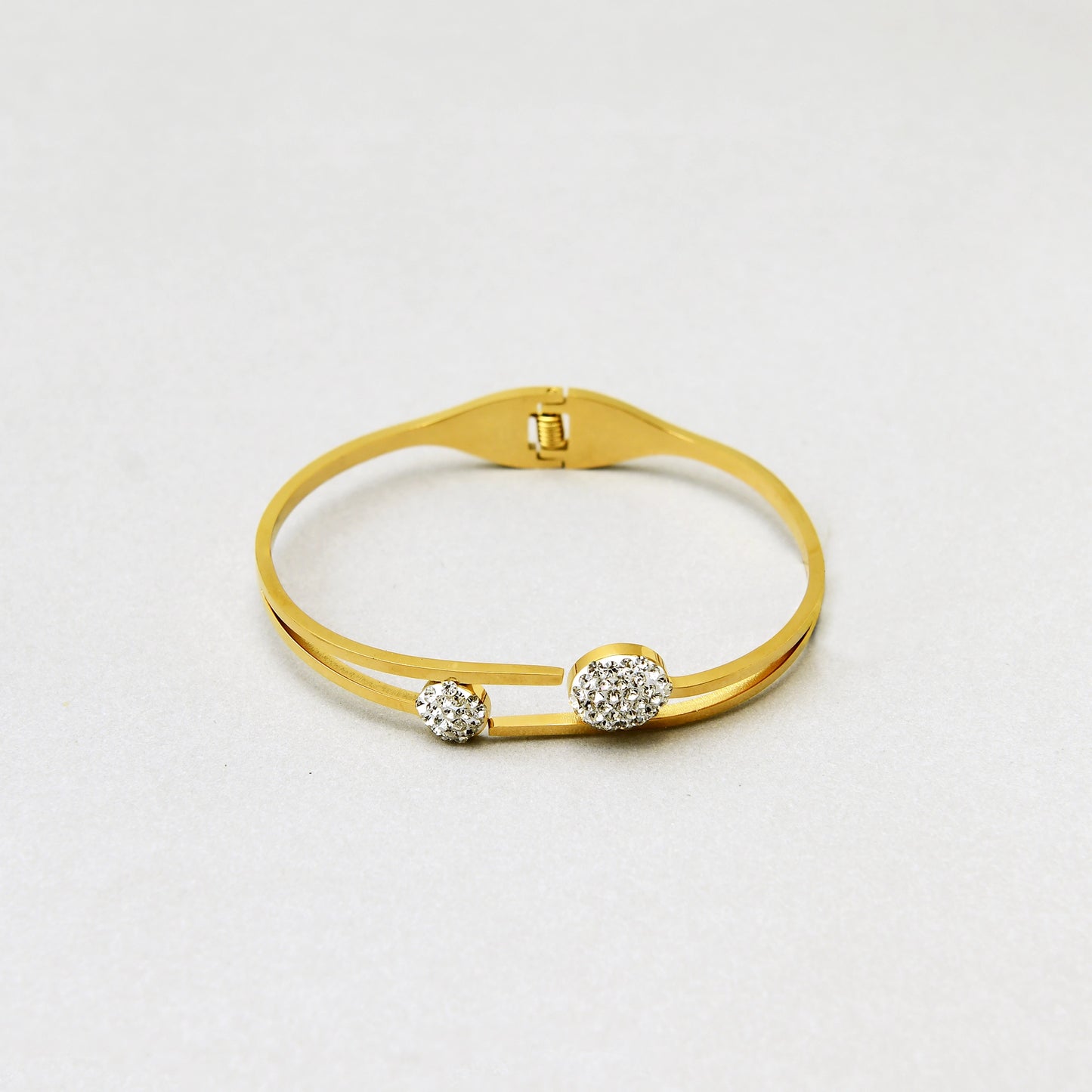 Zircon Studded Golden Bracelet