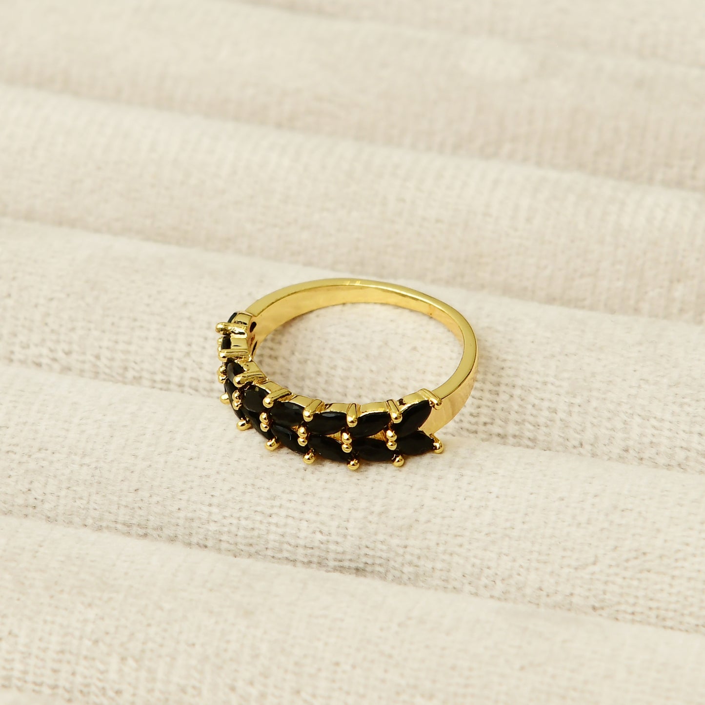 Divergent Black Zircon Ring